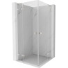 Mexen Lunar L Duo kabina prysznicowa uchylna 85 x 85 cm, transparent, nikiel szczotkowany - 834L-085L-085P-97-00