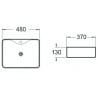 Mexen Eva lavabo sur plan 48 x 37 cm, blanc - 21424900