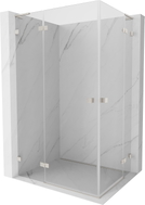 Mexen Lunar L Duo cabine de douche pivotante gauche 90 x 80 cm, transparent, nickel brossé - 834L-090L-080P-97-00