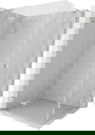 Mexen Lunar L Duo Duschkabine, schwenkbar links 90 x 80 cm, transparent, gebürstetes Nickel - 834L-090L-080P-97-00