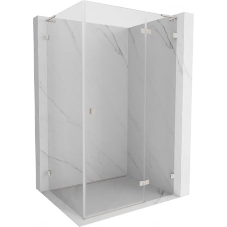Mexen Lunar L cabine de douche porte battante droite 100 x 70 cm, transparent, nickel brossé - 834L-100-070-97-00-P