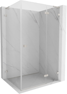 Mexen Lunar L tuš kabina zakretna desna 90 x 80 cm, prozirna, brušeni nikal - 834L-090-080-97-00-P