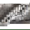 Mexen Lunar L Duschkabine schwenkbar rechts 90 x 80 cm, transparent, gebürsteter Nickel - 834L-090-080-97-00-P