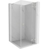 Mexen Lunar L kabina prysznicowa uchylna prawa 90 x 90 cm, transparent, nikiel szczotkowany - 834L-090-090-97-00-P
