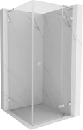 Mexen Lunar L hinged right shower cabin 90 x 90 cm, transparent, brushed nickel - 834L-090-090-97-00-P