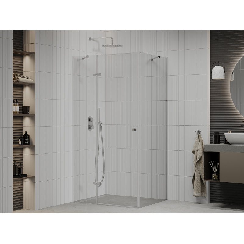 Mexen Roma draaideur douchecabine 110 x 70 cm, transparant, chroom - 854-110-070-01-00