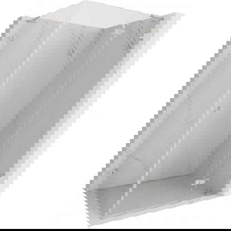 Mexen Lunar L prha tuš kabina desna nagib 100 x 90 cm, prozorna, brušeni nikelj - 834L-100-090-97-00-P