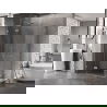 Mexen Lunar L Duo Duschkabine schwenkbar 100 x 75 cm, transparent, gebürsteter Nickel - 834L-100L-075P-97-00