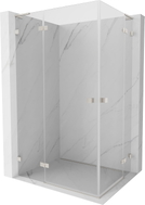 Mexen Lunar L Duo vasakule avanev dušiuks 100 x 90 cm, läbipaistev, harjatud nikkel - 834L-100L-090P-97-00