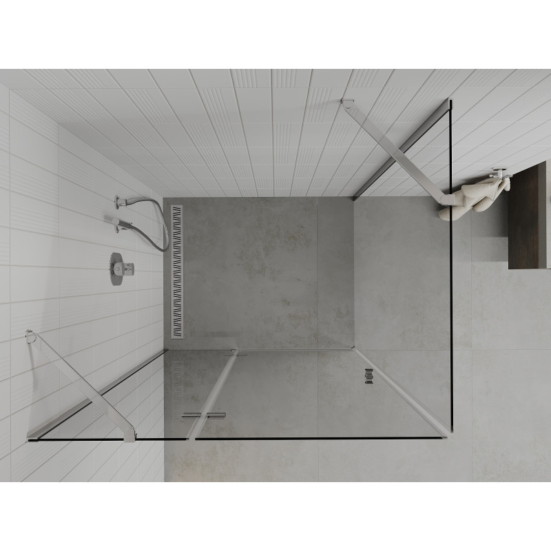 Mexen Roma schuifbare douchecabine 115 x 70 cm, transparant, chroom - 854-115-070-01-00
