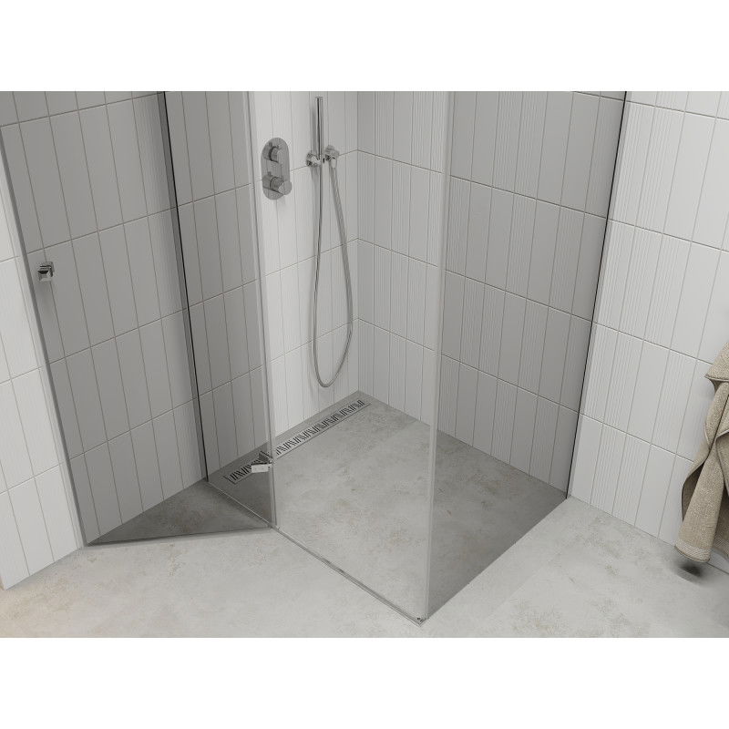Mexen Roma Duschkabine schwenkbar 115 x 80 cm, transparent, Chrom - 854-115-080-01-00