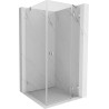 Mexen Lunar dušinurk parempoolne 80 x 80 cm, läbipaistev, kroom - 834-080-080-01-00-P