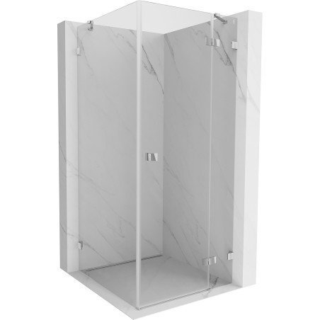 Mexen Lunar dušikabiin avanev parem 90 x 90 cm, läbipaistev, kroom - 834-090-090-01-00-P