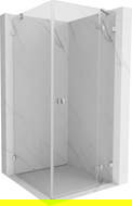 Mexen Lunar Duschkabine schwenkbar rechts 90 x 90 cm, transparent, Chrom - 834-090-090-01-00-P