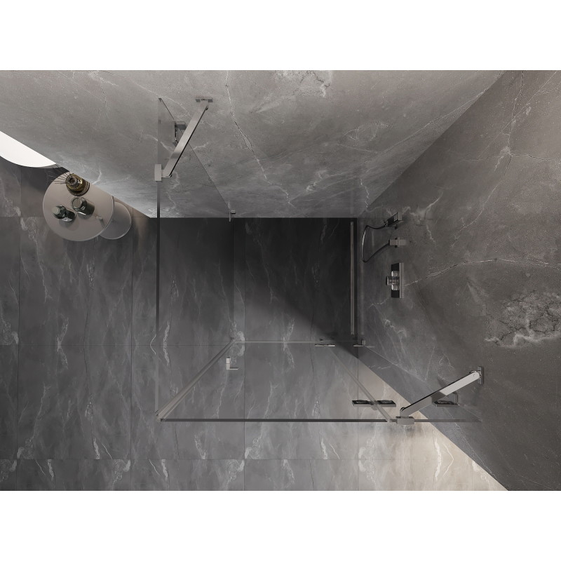 Mexen Lunar tuš kabina desna 90 x 90 cm, prozorna, krom - 834-090-090-01-00-P