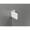 Mexen Lunar cabine de douche pivotante droite 95 x 70 cm, transparent, blanc - 834-095-070-20-00-P