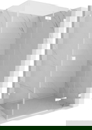 Mexen Lunar desna nihajna prha 100 x 70 cm, prozorna, bela - 834-100-070-20-00-P