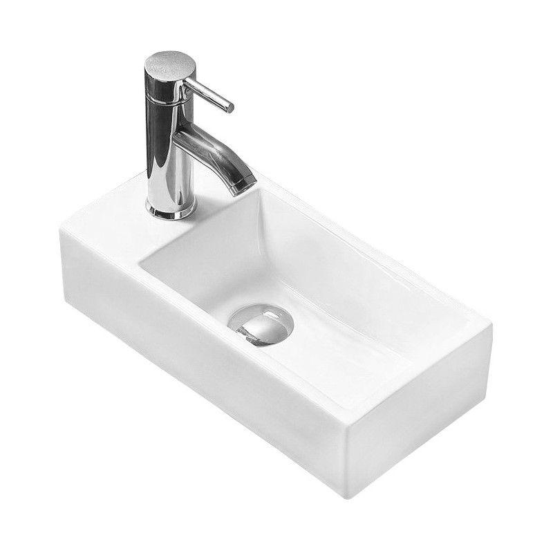 Mexen Inez lavabo da appoggio destro 45 x 25 cm, bianco - 21434500R