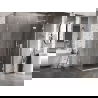 Mexen Lunar Duschkabine, anschlagbar, rechts, 100 x 90 cm, transparent, weiß - 834-100-090-20-00-P