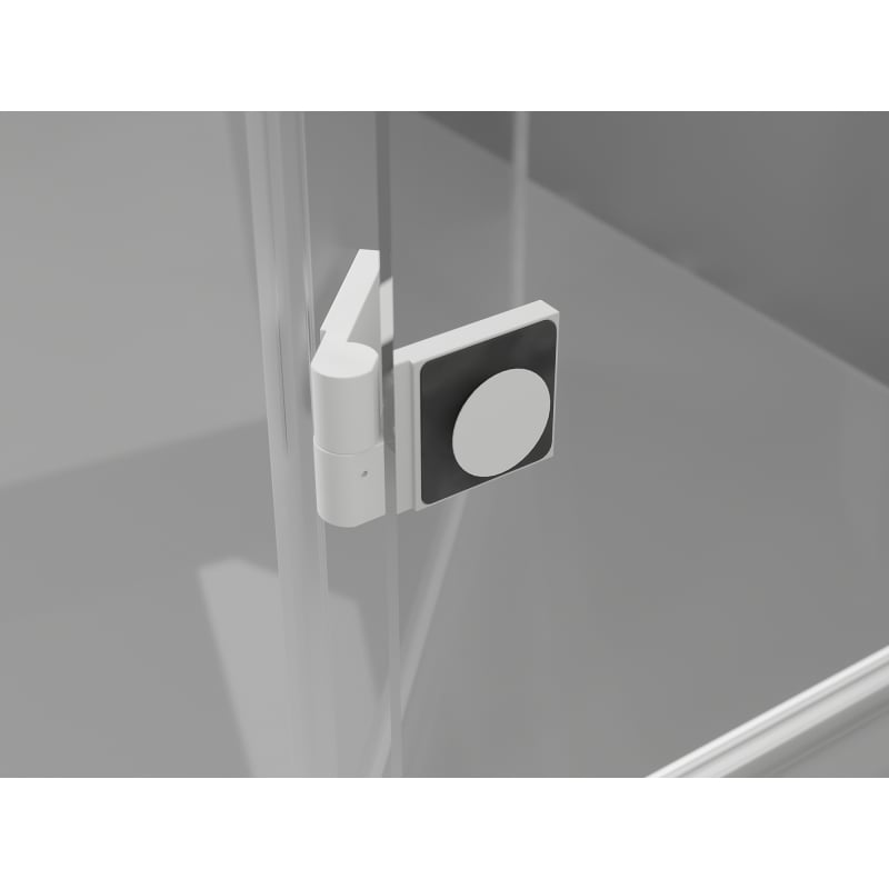 Mexen Lunar cabine de douche battante droite 100 x 100 cm, transparent, blanc - 834-100-100-20-00-P