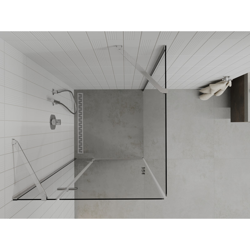 Mexen Roma cabine de douche pivotante 120 x 120 cm, transparent, chrome - 854-120-120-01-00