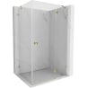 Mexen Lunar right-side hinged shower cabin 85 x 80 cm, transparent, gold - 834-085-080-50-00-P