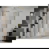 Mexen Roma cabine de douche pivotante 70 x 70 cm, transparent, doré - 854-070-070-50-00