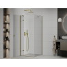 Mexen Roma Schwenkbare Duschkabine 70 x 70 cm, transparent, gold - 854-070-070-50-00