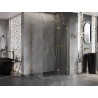 Mexen Lunar dušinurk, parempoolne 90 x 80 cm, läbipaistev, kuldne - 834-090-080-50-00-P