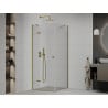 Mexen Roma Duschkabine schwenkbar 80 x 80 cm, transparent, gold - 854-080-080-50-00