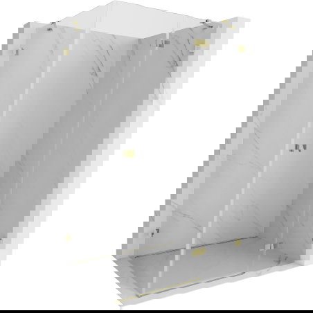 Mexen Lunar prha tuš kabina desna 100 x 80 cm, prozorna, zlata - 834-100-080-50-00-P