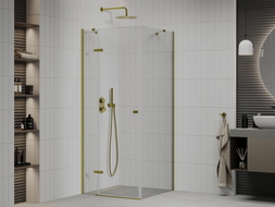 Mexen Roma avatava dušinurk 100 x 100 cm, läbipaistev, kuldne - 854-100-100--50-00