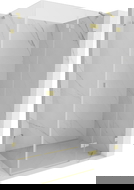 Mexen Lunar cabina de ducha abatible derecha 85 x 70 cm, transparente, oro cepillado - 834-085-070-55-00-P