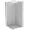 Mexen Lunar right-sided hinged shower cabin 80 x 80 cm, transparent, brushed gold - 834-080-080-55-00-P