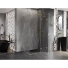 Mexen Lunar paremanurkabiin, parempoolne, 100 x 90 cm, läbipaistev, harjatud kuldne - 834-100-090-55-00-P