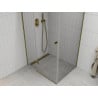 Mexen Roma Duschkabine schwenkbar 70 x 100 cm, transparent, gold - 854-070-100-50-00