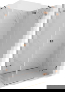 Mexen Lunar cabina doccia battente destra 95 x 70 cm, trasparente, oro rosa - 834-095-070-60-00-P