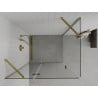 Mexen Roma hinged shower enclosure 80 x 100 cm, transparent, gold - 854-080-100-50-00