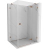 Mexen Lunar dušinurk, parempoolne 95 x 80 cm, läbipaistev, roosa kuld - 834-095-080-60-00-P