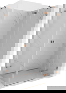 Mexen Lunar cabine de douche pivotante droite 100 x 90 cm, transparent, or rose - 834-100-090-60-00-P