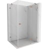 Mexen Lunar right swing shower enclosure 90 x 70 cm, transparent, brushed copper - 834-090-070-65-00-P