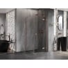 Mexen Lunar Right-Hinged Shower Enclosure 90 x 90 cm, Transparent, Brushed Copper - 834-090-090-65-00-P