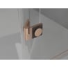 Mexen Lunar right-hinged shower enclosure 100 x 90 cm, transparent, brushed copper - 834-100-090-65-00-P