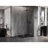 Mexen Lunar right-hinged shower enclosure 70 x 70 cm, transparent, brushed gun gray - 834-070-070-66-00-P