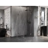 Mexen Lunar dušinurk, hingedega parem, 100 x 100 cm, läbipaistev, harjatud relv-hall - 834-100-100-66-00-P