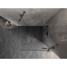 Mexen Lunar dušinurk, hingedega parem, 100 x 100 cm, läbipaistev, harjatud relv-hall - 834-100-100-66-00-P
