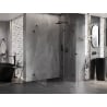 Mexen Lunar dušinurk tiibuks (parem) 85 x 80 cm, läbipaistev, must - 834-085-080-70-00-P