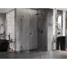 Mexen Lunar right-hinged shower cabin 90 x 80 cm, transparent, black - 834-090-080-70-00-P