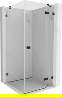Mexen Lunar Duschkabine rechte Tür 90 x 90 cm, transparent, schwarz - 834-090-090-70-00-P