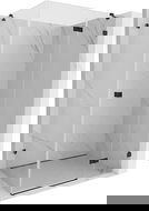 Mexen Lunar desna zložljiva tuš kabina 95 x 90 cm, prozorna, črna - 834-095-090-70-00-P